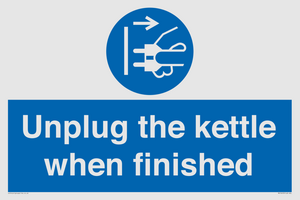 Unplug the kettle when finished